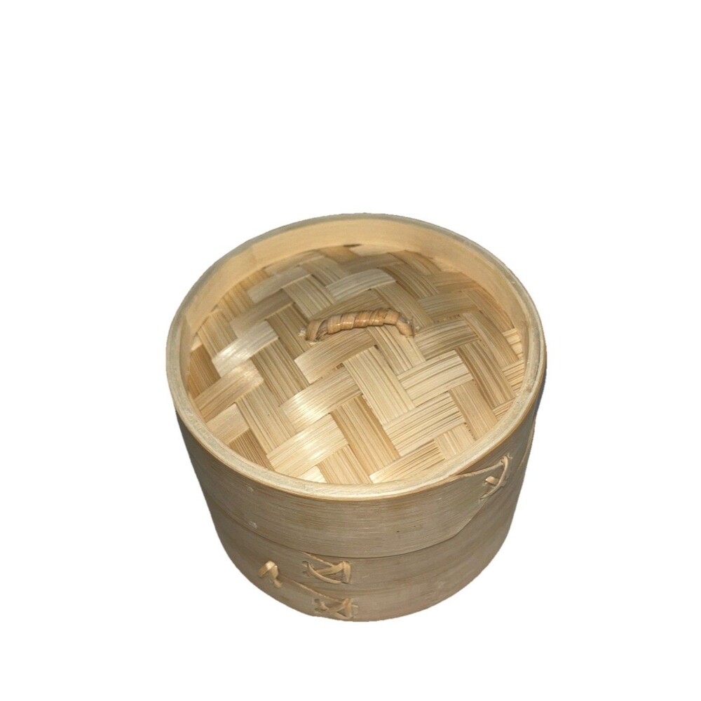 Natural Bamboo Soap Bar Holder with Lid Soap Dish Drain Foaming Net 3.5” Tall